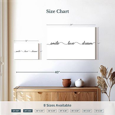 Smile Love Dream Wall Art