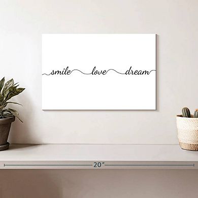 Smile Love Dream Wall Art