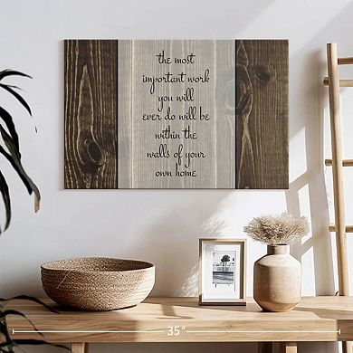 Most Important Work Typography Wall Art