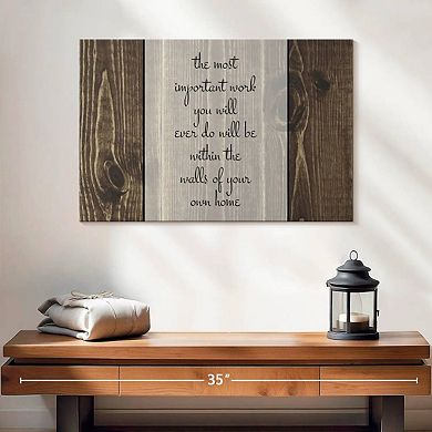 Most Important Work Typography Wall Art