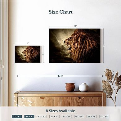 Fierce Lion Growl Wall Art