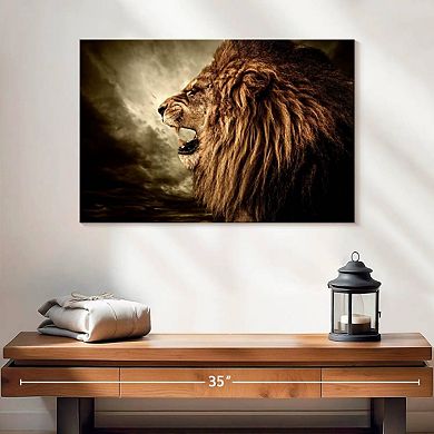 Fierce Lion Growl Wall Art