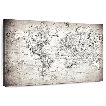 Simple World Map Wall Art