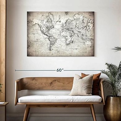 Simple World Map Wall Art
