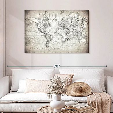 Simple World Map Wall Art