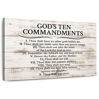 God's Ten Commandments Wall Art