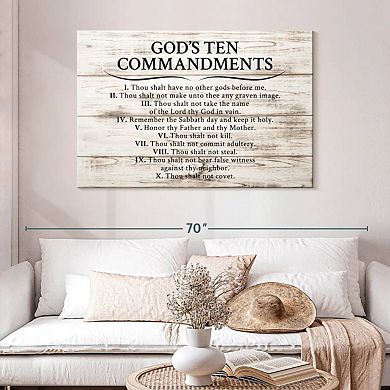 God's Ten Commandments Wall Art