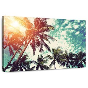 Vintage Style Palm Trees Wall Art