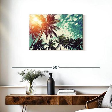 Vintage Style Palm Trees Wall Art