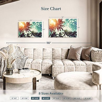 Vintage Style Palm Trees Wall Art