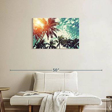 Vintage Style Palm Trees Wall Art