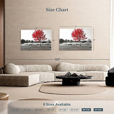 Red Tree Pop Wall Art