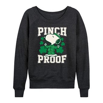 Women's Peanuts Snoopy Pinch Proof French Terry Long Sleeve Tee