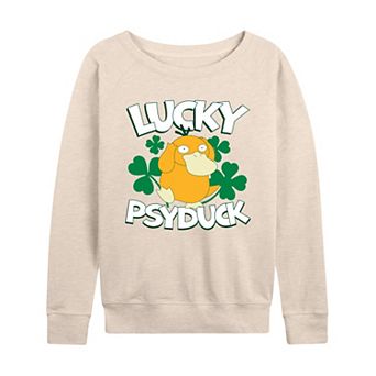 Women's Pokémon Lucky Psyduck French Terry Long Sleeve Tee