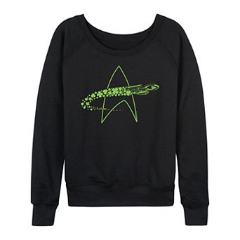 Women's Star Trek U.S.S. Enterprise Shamrocks French Terry Long Sleeve Tee