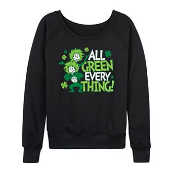 Women's Dr. Seuss Thing 1 & Thing 2 St. Patrick's French Terry Long Sleeve Tee