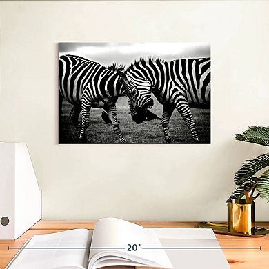 Zebra Face Off Wall Art