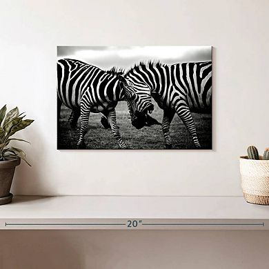 Zebra Face Off Wall Art