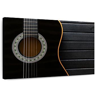 Dark Acoustic Guitar Wall Art