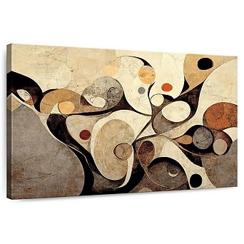 Abstract Earth Tone Swirls Wall Art