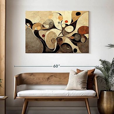 Abstract Earth Tone Swirls Wall Art