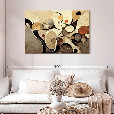 Abstract Earth Tone Swirls Wall Art