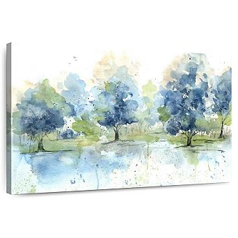 Washy Blue Landscape Wall Art