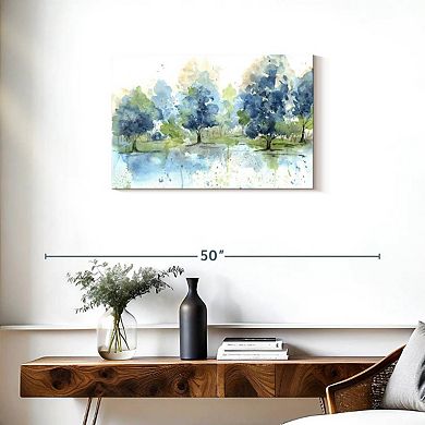 Washy Blue Landscape Wall Art