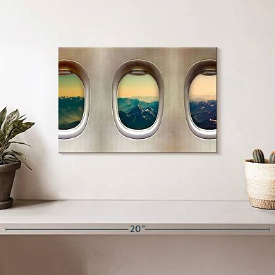 Old Airplane Windows Wall Art