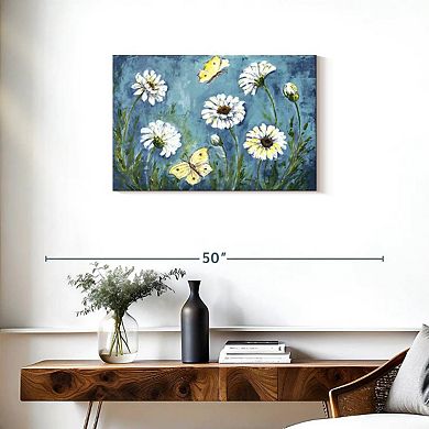 Daisies And Butterfly Meadow Wall Art
