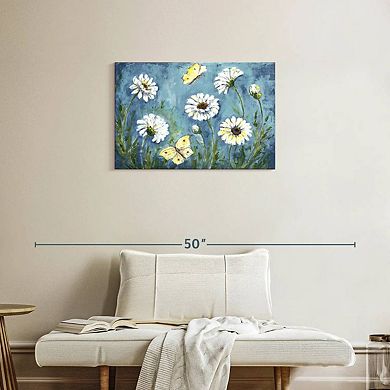 Daisies And Butterfly Meadow Wall Art