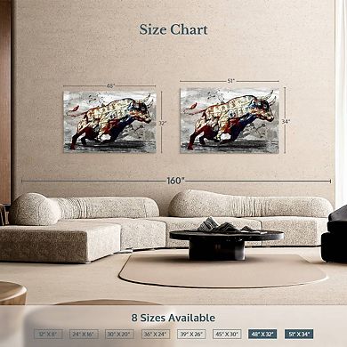 Dollar Bull Power Wall Art
