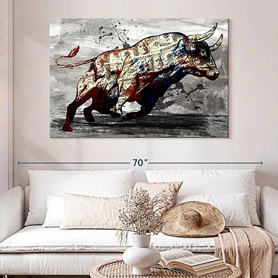 Dollar Bull Power Wall Art