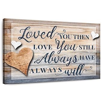 Loved You Then Love You Still Quote Wall Art