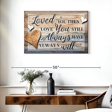 Loved You Then Love You Still Quote Wall Art