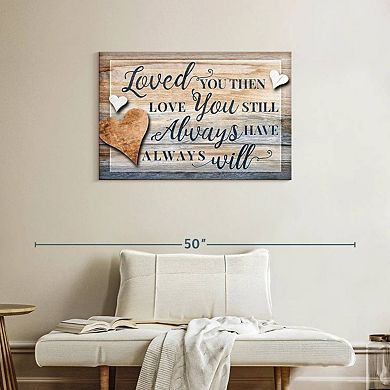Loved You Then Love You Still Quote Wall Art