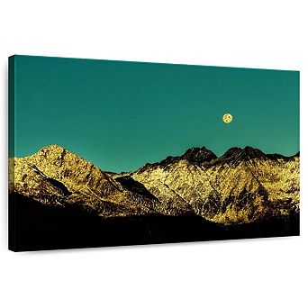 Golden Mountain Range Wall Art