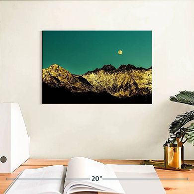 Golden Mountain Range Wall Art