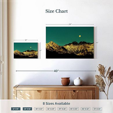 Golden Mountain Range Wall Art