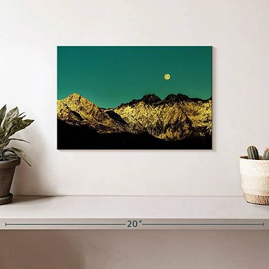 Golden Mountain Range Wall Art
