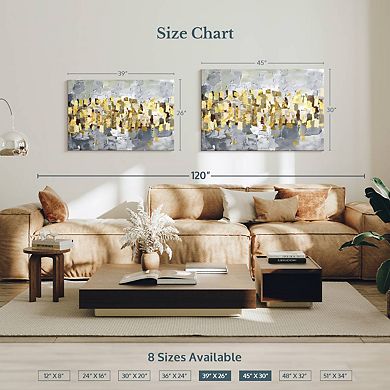 Gold And Silver Abstract Wall Art
