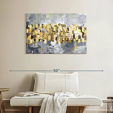 Gold And Silver Abstract Wall Art
