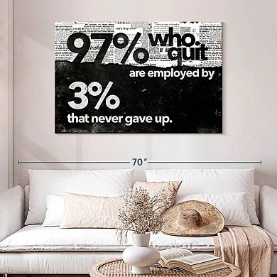 Quitters Are Losers Wall Art