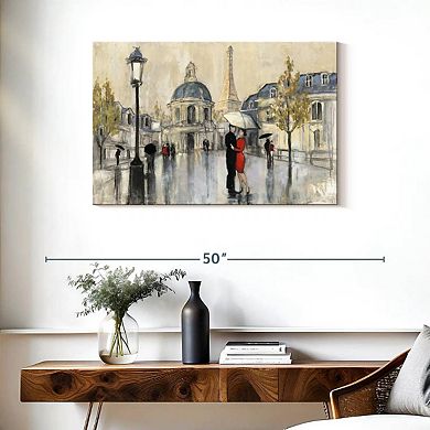 Spring Rain Paris Eiffel Wall Art