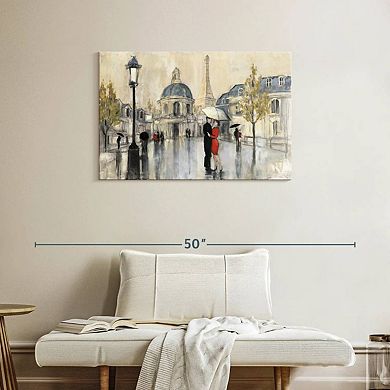 Spring Rain Paris Eiffel Wall Art