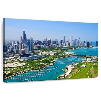 Downtown Chicago And Lake Michigan Wall Art