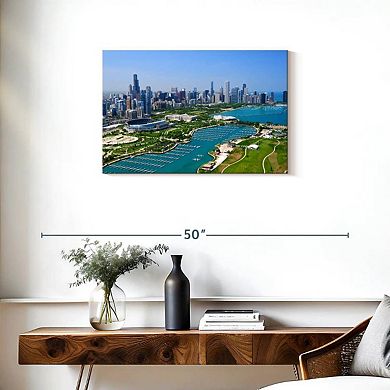 Downtown Chicago And Lake Michigan Wall Art