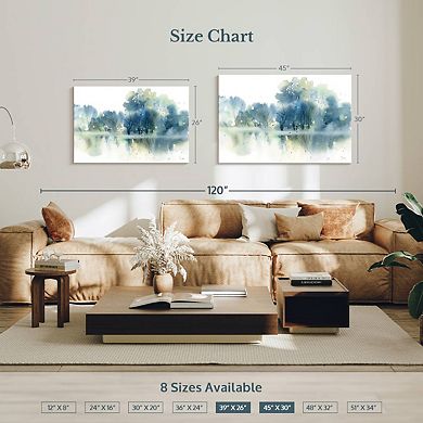 Blue Pond Reflections Wall Art