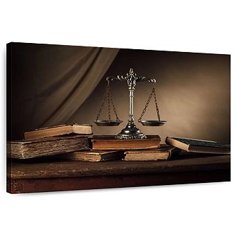 Silver Scales Of Justice Wall Art