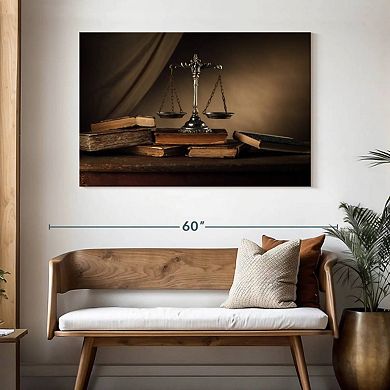 Silver Scales Of Justice Wall Art